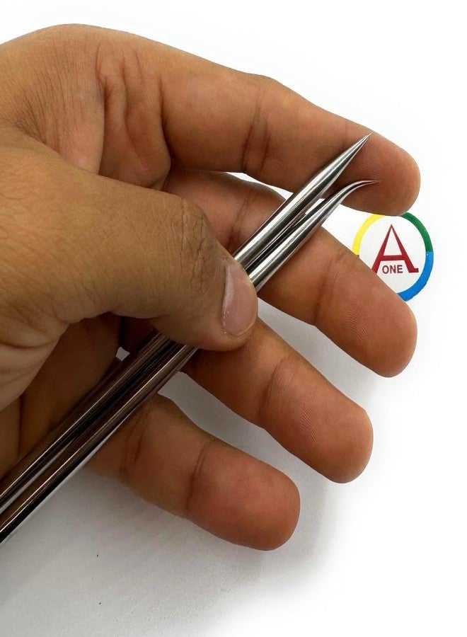 أون مجموعة أدوات تلميع رفيعة من الفولاذ من Aone، قطعتان، مستقيمة ومنحنية، 6.5 بوصة، لتثبيت الإطارات، وتشكيل الطين المعدني، والنقش، وصناعة المجوهرات، وتطبيق رقائق الذهب/الفضة أو الكيومبو، وصناعة الساعات، وصناعة النماذج، والحرف اليدوية. - Image 3